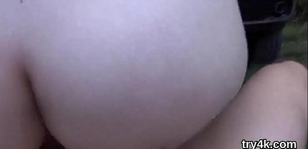  Fervent sweetie blows penis in pov and gets yummy vagina fucked